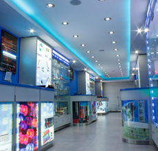 Iluminaci�n interior de negocios