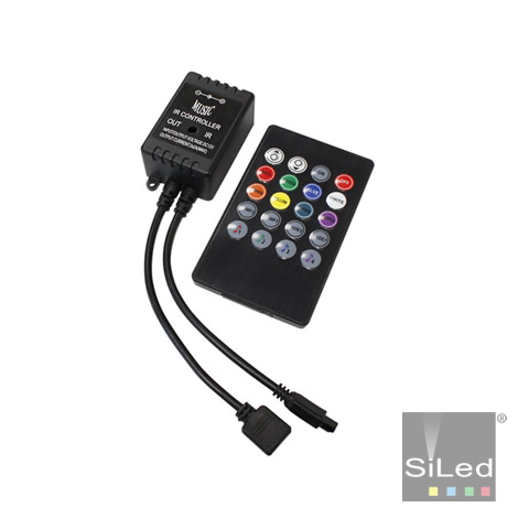 Controlador LED RGB a control (IR)