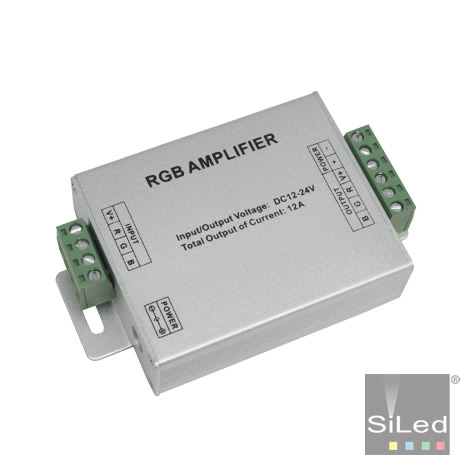 Amplificador de señal de tiras LED RGB 12V/24V/4A por canal
